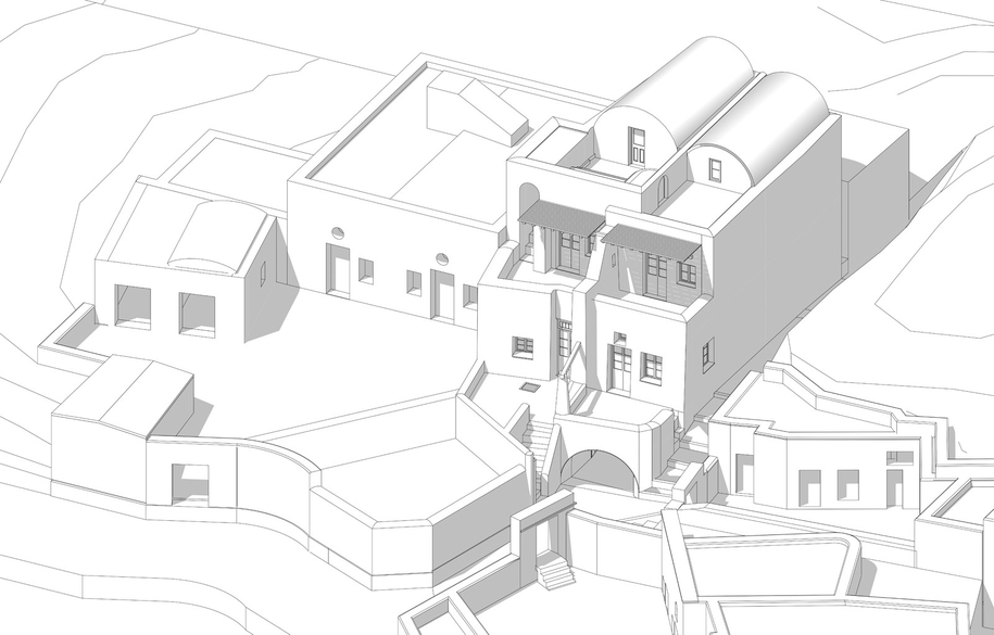 Archisearch Two semi-detached houses in Santorini | finalist in competition by V. Baskozos architects & Nikolas Baskozos