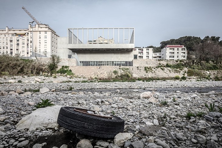 Cab Architectes, Mies van der Rohe award, France, Sports Complex, roof, Nice