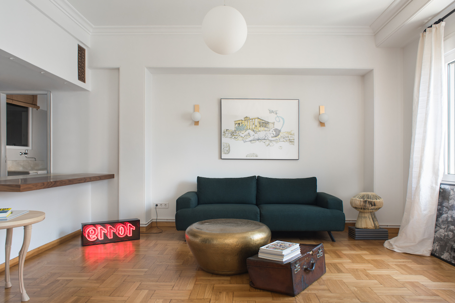 Archisearch Architect Kostis Chatzigiannis designed the interior of an Athenian Apartment full of art