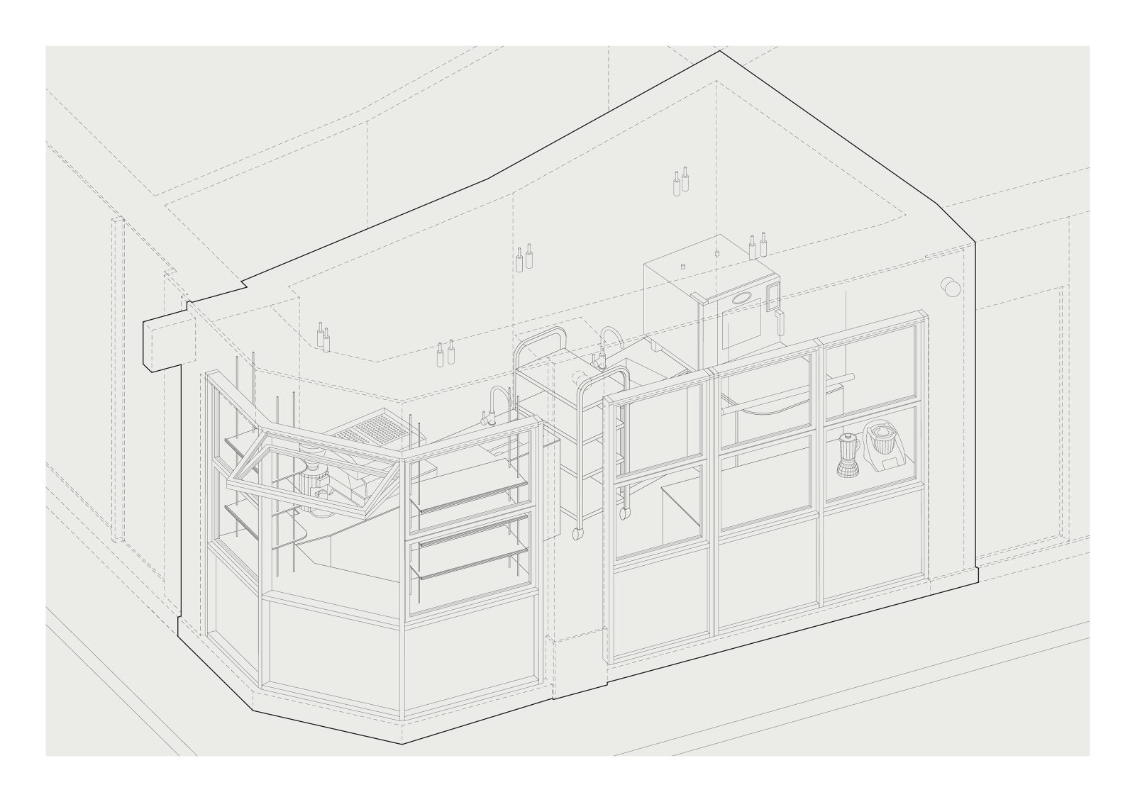 Archisearch Georgios Apostolopoulos designs Ugly Rolls, a tiny corner shop in Athens with cinnamon-toned maroon framing