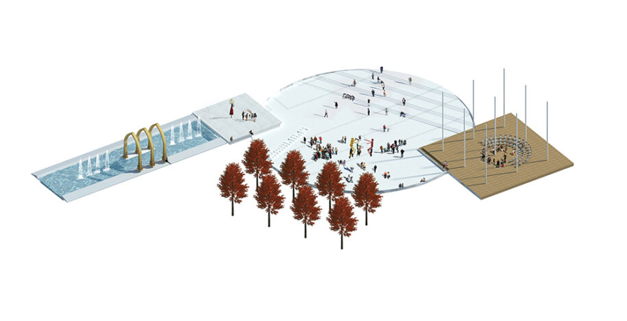Archisearch DROM converts Azatlyk Square in Russia into a lively contemporary public space