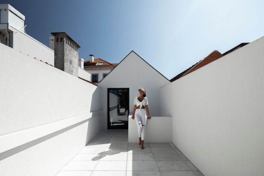 Archisearch Architects Paulo Martins & Bruno Alvarinhas converted a small house in Aveiro, Portugal into an inhabited work of art