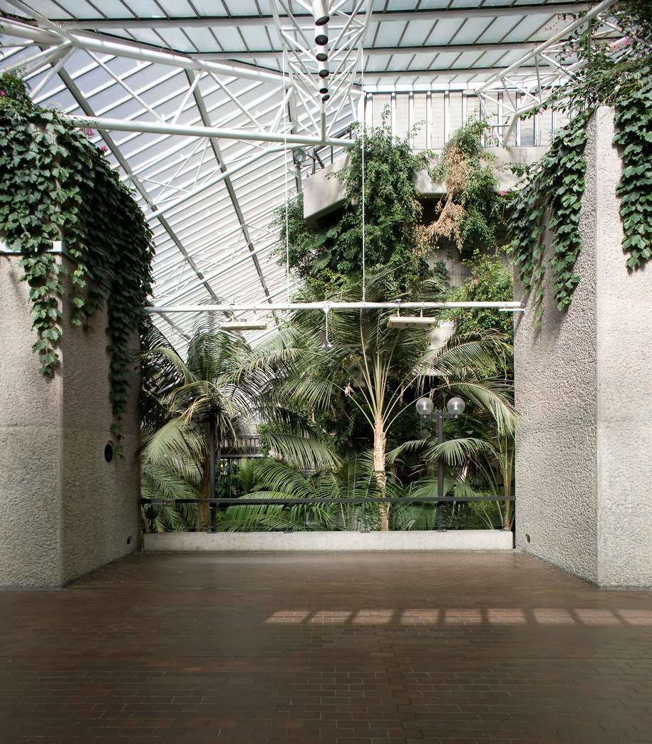 Archisearch The Exotic Brutalism of the Barbican Conservatory Depicted by Luke Hayes