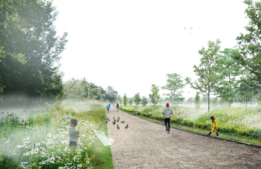 Archisearch Biodiversity Corridor: a diversified urban landscape reconnecting all living beings in Montréal, Canada by civiliti, LAND Italia, Table Architecture & Biodiversité Conseil