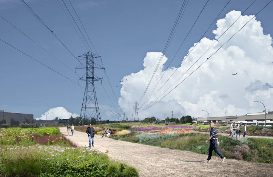 Archisearch Biodiversity Corridor: a diversified urban landscape reconnecting all living beings in Montréal, Canada by civiliti, LAND Italia, Table Architecture & Biodiversité Conseil