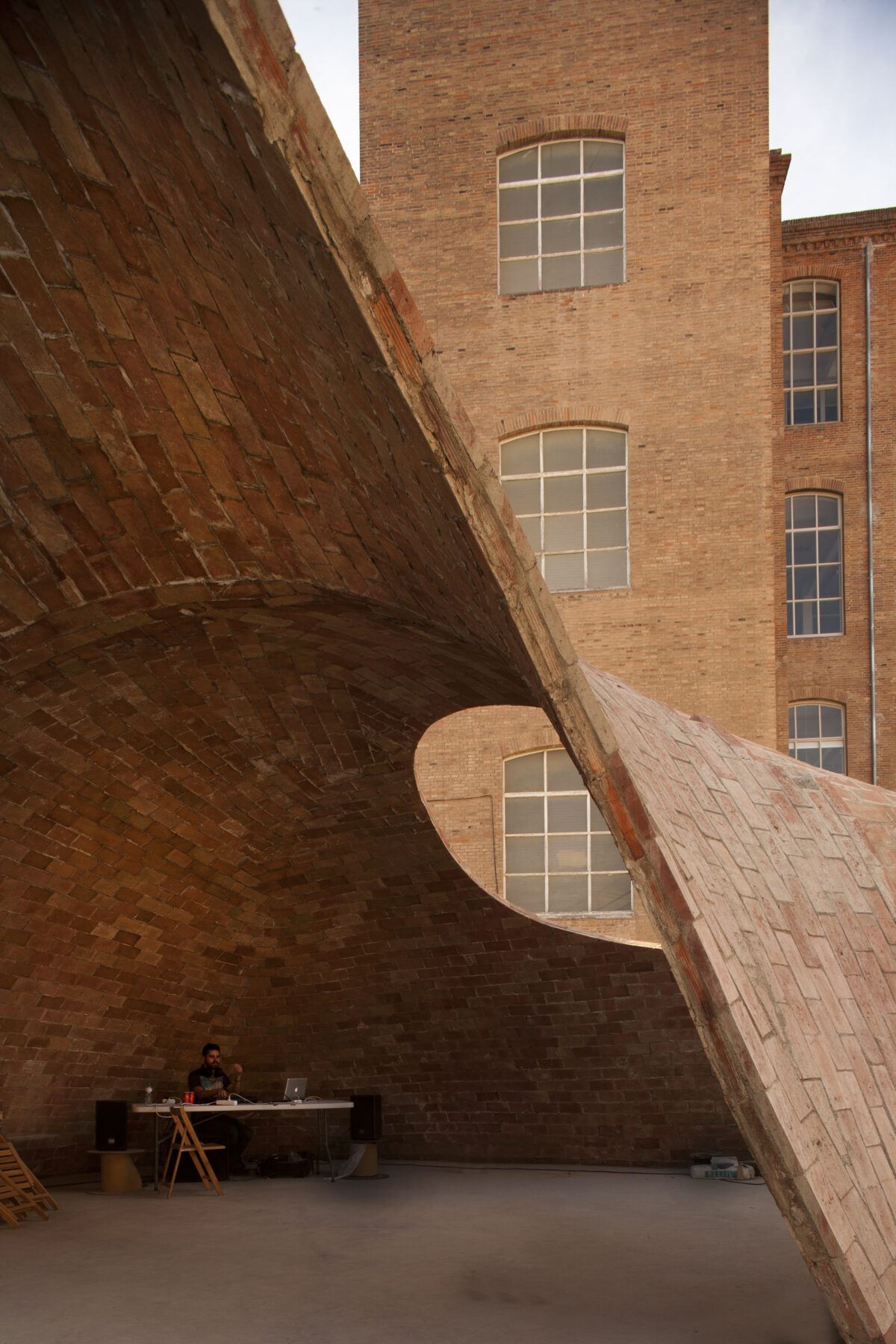 Archisearch BRICK-TOPIA pavilion by Map13 configures public space in Barcelona