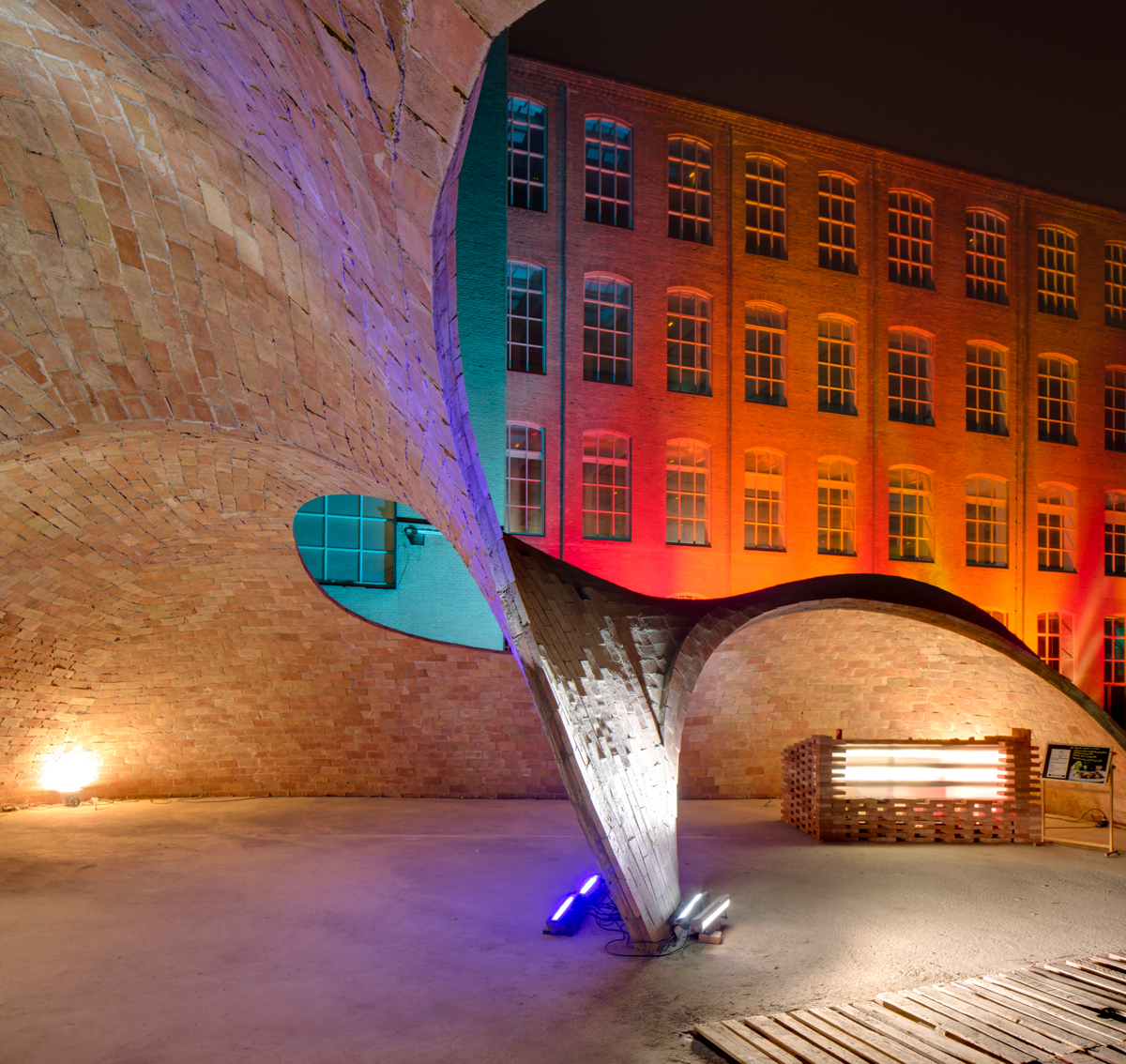 Archisearch BRICK-TOPIA pavilion by Map13 configures public space in Barcelona