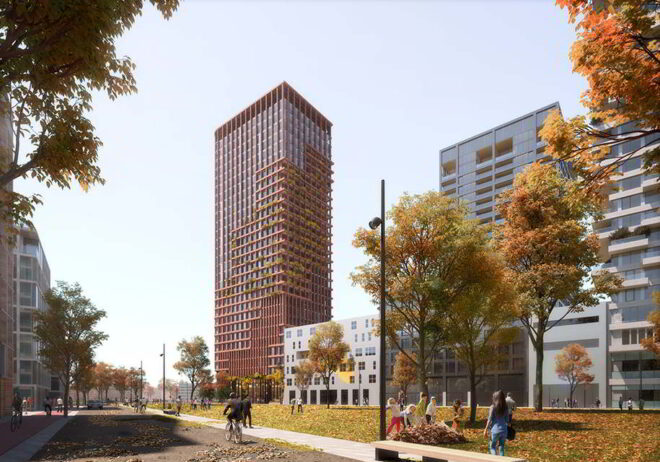 Archisearch 1st prize in competition for Brink Tower - Amsterdam | Mecanoo