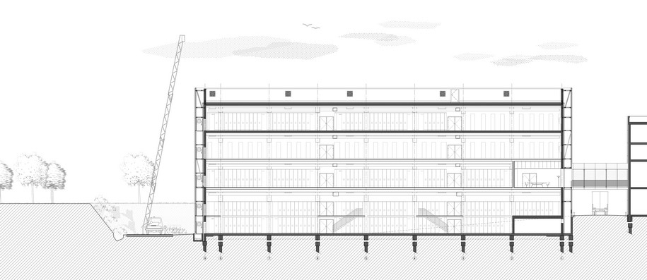 Archisearch Extension to CTLES archive works in continuity with Perrault’s building / Antonini + Darmon and RMDM architects