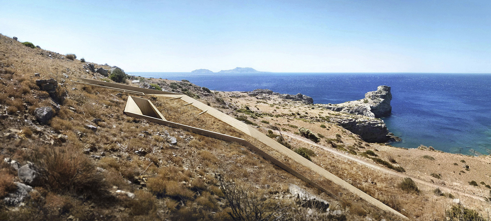 Archisearch Casa Katana, A crooked line engraved in the Southern Cretan landscape | by KRAK architects