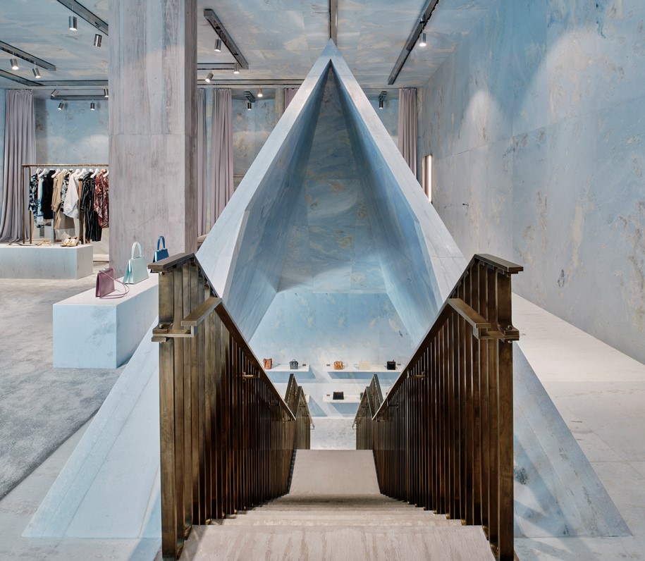 Archisearch Valerio Olgiati created a store entirely made of marble for fashion label Céline in Miami