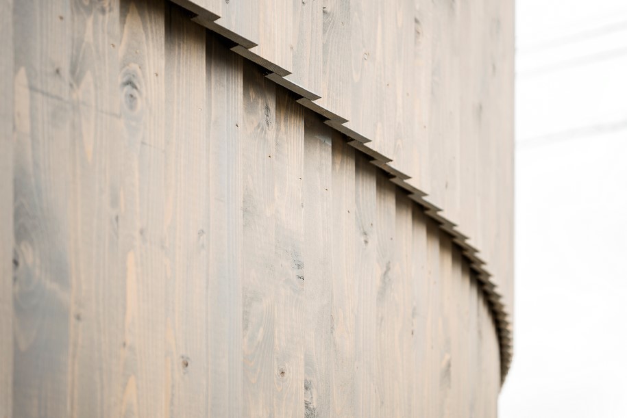 Corridor of the Fold, Jun Igarashi Architects, Kitami, Hokkaido, circular, materials