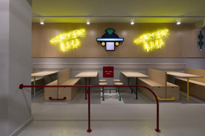 Archisearch Surfer Maya: a fast casual restaurant approach with a pop mood | Studiomateriality