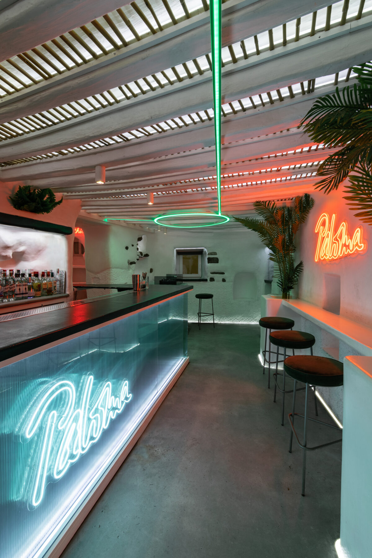 Archisearch ADD Architecture studio designed Paloma bar in Mykonos island.