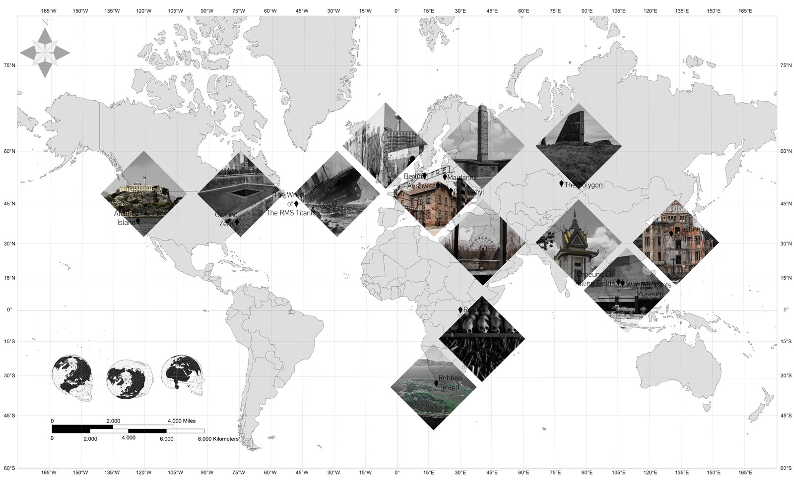 Archisearch Dark Tourism: Mapping the world behind the shadow | Research thesis by Michail Karamichalis
