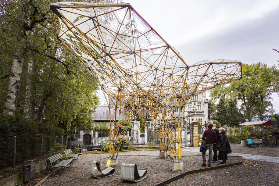 Archisearch Digital Bamboo pavilion by students of the Master in Advanced Studies in Architecture and Digital Fabrication 2019-2020