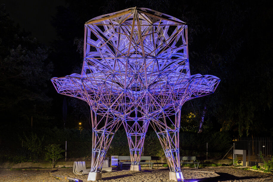 Archisearch Digital Bamboo pavilion by students of the Master in Advanced Studies in Architecture and Digital Fabrication 2019-2020