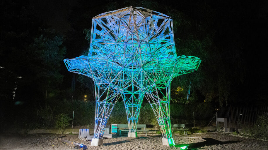 Archisearch Digital Bamboo pavilion by students of the Master in Advanced Studies in Architecture and Digital Fabrication 2019-2020