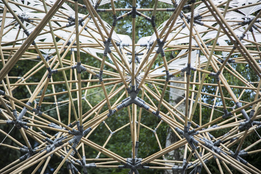 Archisearch Digital Bamboo pavilion by students of the Master in Advanced Studies in Architecture and Digital Fabrication 2019-2020