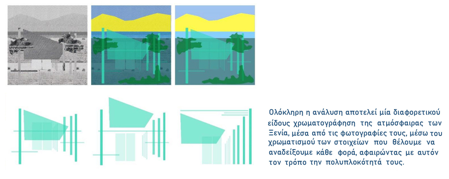 Archisearch Dialogues on the alternations of Xenia's postcards_Unfolding the image, creating space | Diploma Thesis by Anaxagorou Glykeria and Apostoleri Konstantina