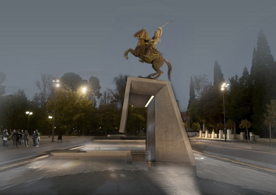 Archisearch The proposal of S. Doukas and A. Kaleris for the Redesign of the Base of the Statue of T. Kolokotronis in Tripoli, Greece