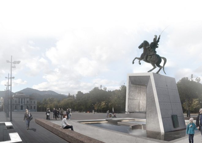 Archisearch - The proposal of S. Doukas and A. Kaleris for the Redesign of the Base of the Statue of T. Kolokotronis in Tripoli, Greece