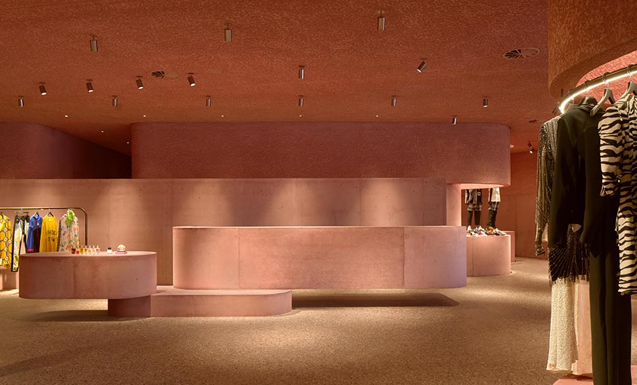 Archisearch Adjaye Associates created a pink sculptural concrete building for the Webster’s flagship store in Los Angeles
