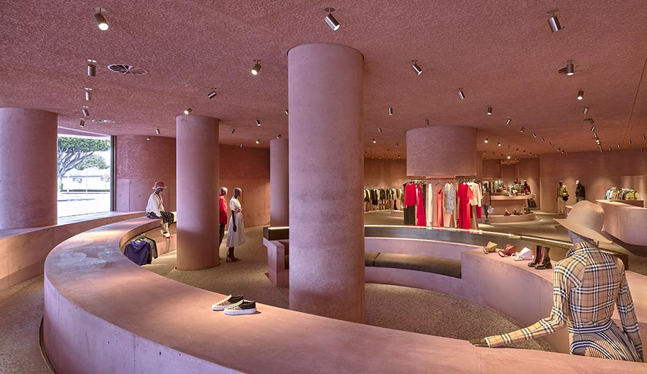 Archisearch Adjaye Associates created a pink sculptural concrete building for the Webster’s flagship store in Los Angeles