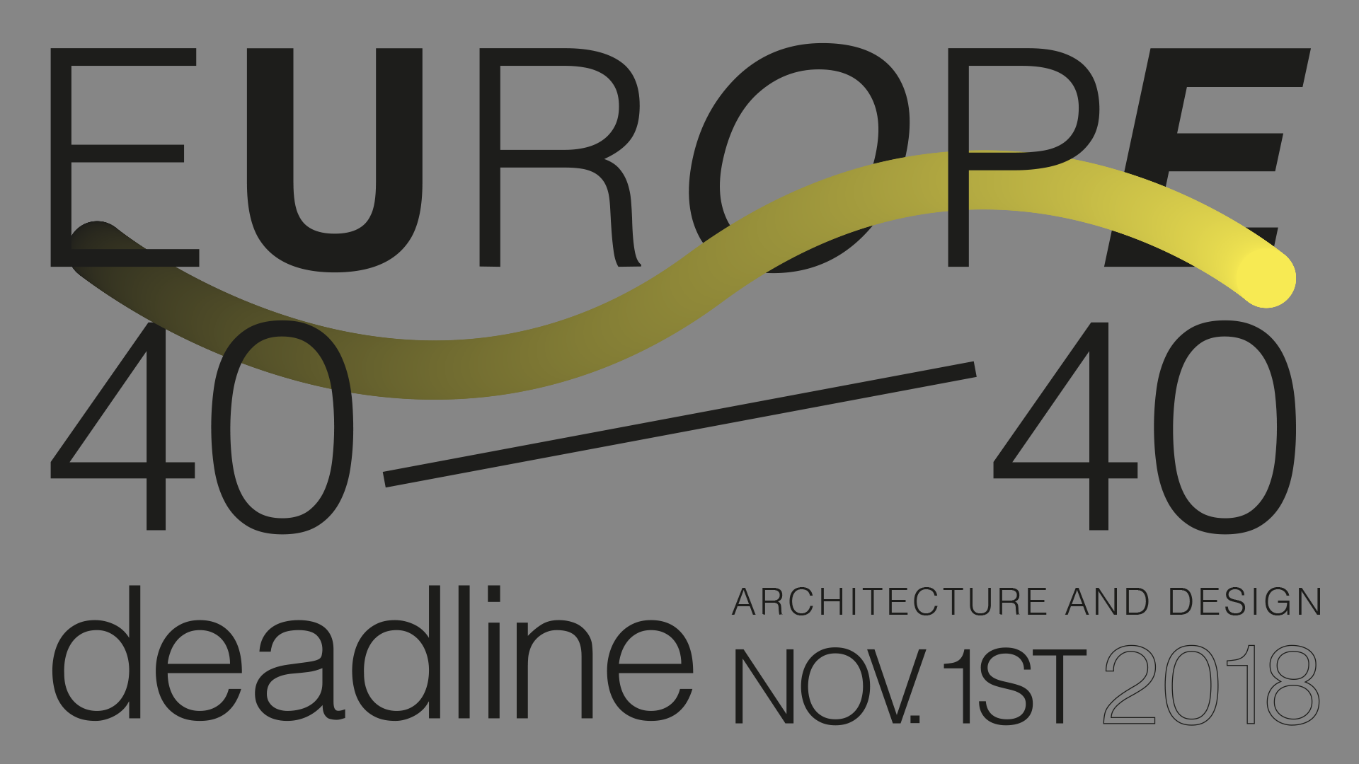 Archisearch EUROPE 40 UNDER 40 / OPEN CALL