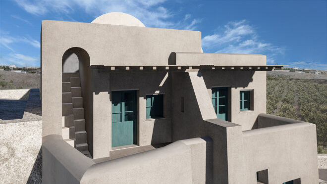 Archisearch - Two semi-detached houses in Santorini | finalist in competition by V. Baskozos architects & Nikolas Baskozos