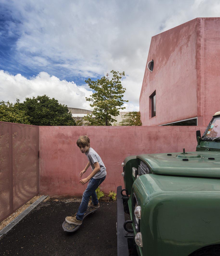 Archisearch Red house is a former winery transformed into a two-storey home and constructed of preserved and upcycled materials       /EXTRASTUDIO