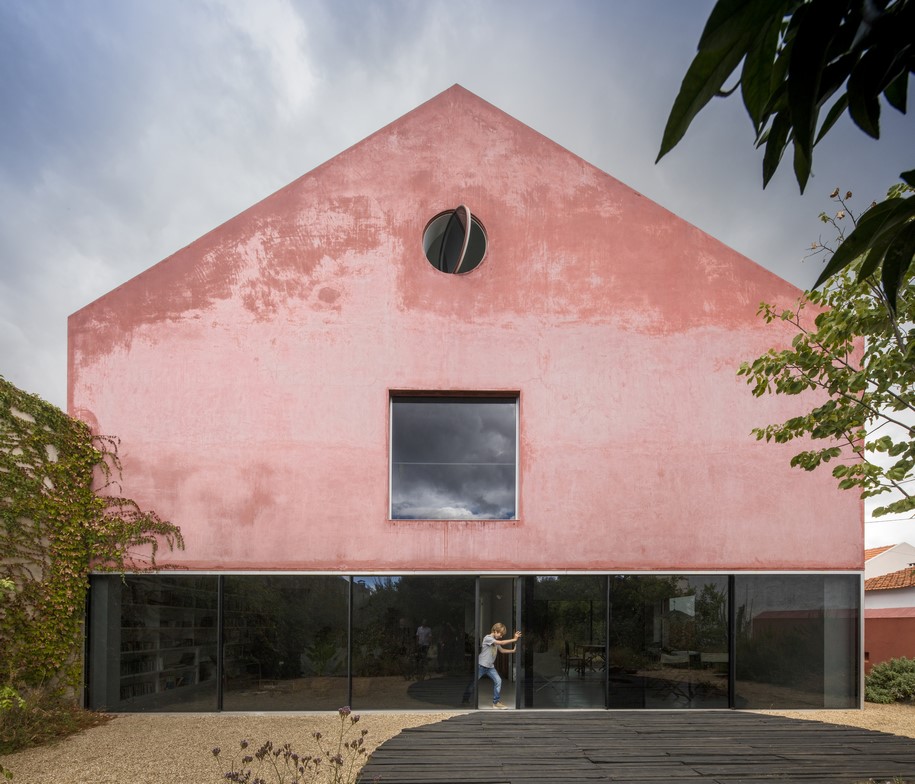 Archisearch Red house is a former winery transformed into a two-storey home and constructed of preserved and upcycled materials       /EXTRASTUDIO
