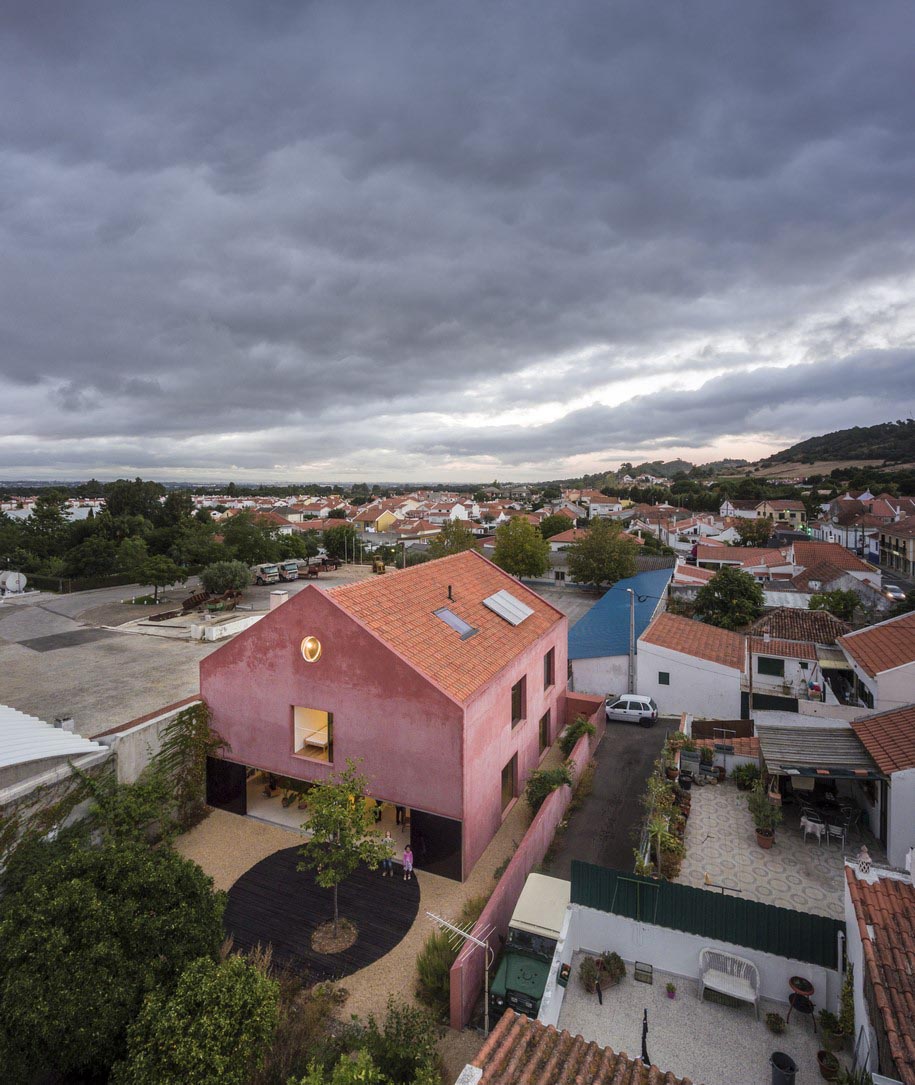 Archisearch Red house is a former winery transformed into a two-storey home and constructed of preserved and upcycled materials       /EXTRASTUDIO