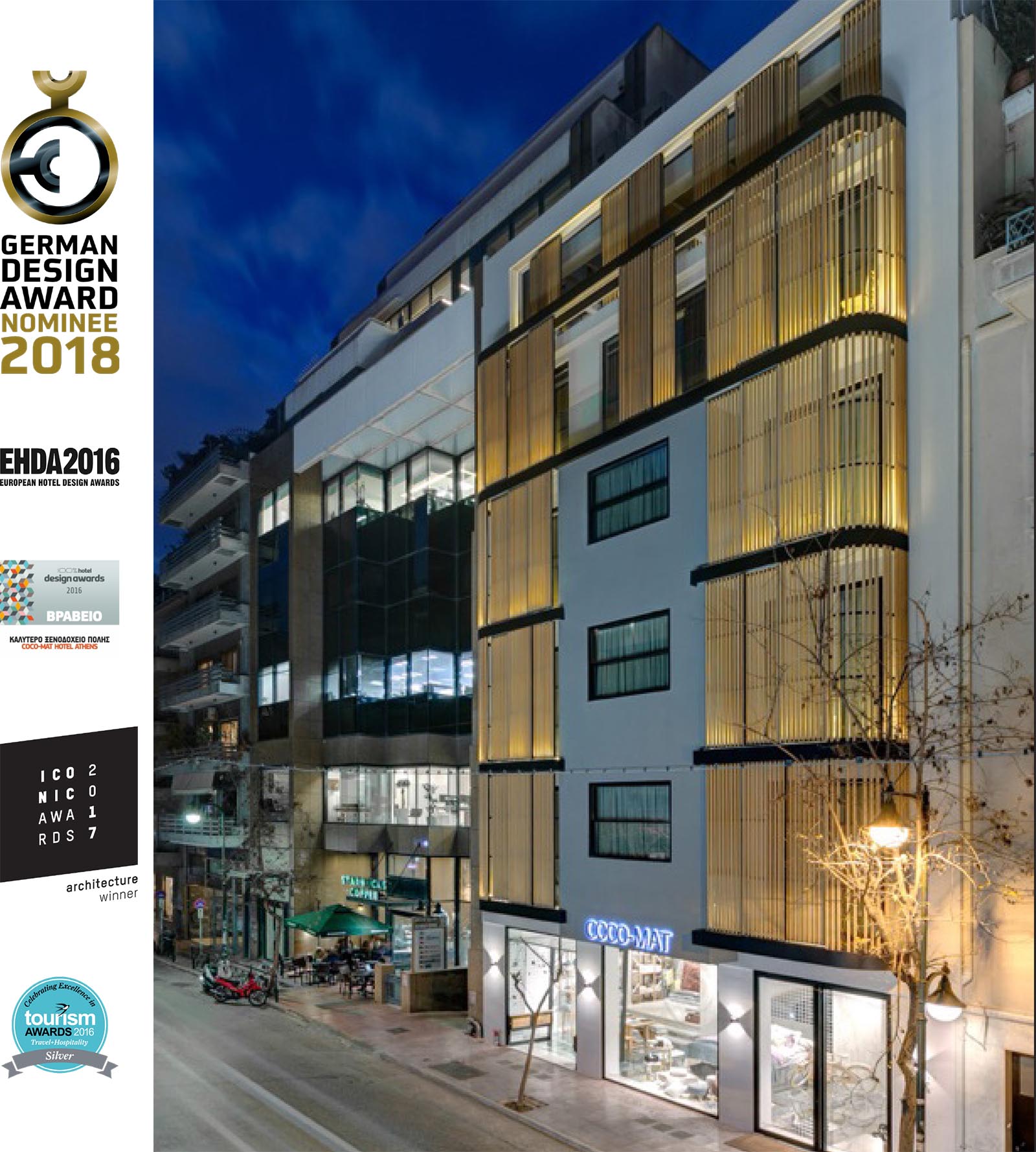 COCO-MAT Hotel Athens, Elastic Architects, Iconic Awards 2017, Architecture, German Design Awards 2018