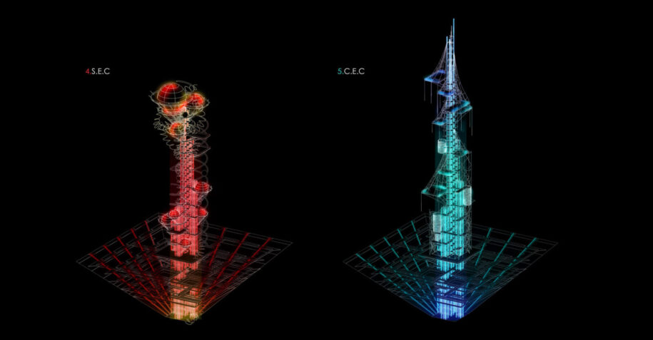 Archisearch Electri-city: the dystopia of a city liberated from work and enslaved to a power generated society | Student work by Despoina Karampela & Myrto Lada