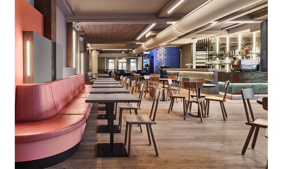 Archisearch Foodhallen Den Haag is a perfect modern indoor piazza created by Studio Modijefsky