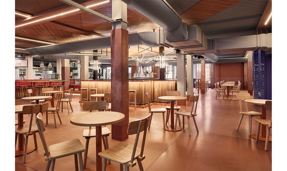 Archisearch Foodhallen Den Haag is a perfect modern indoor piazza created by Studio Modijefsky