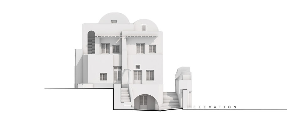 Archisearch Two semi-detached houses in Santorini | finalist in competition by V. Baskozos architects & Nikolas Baskozos
