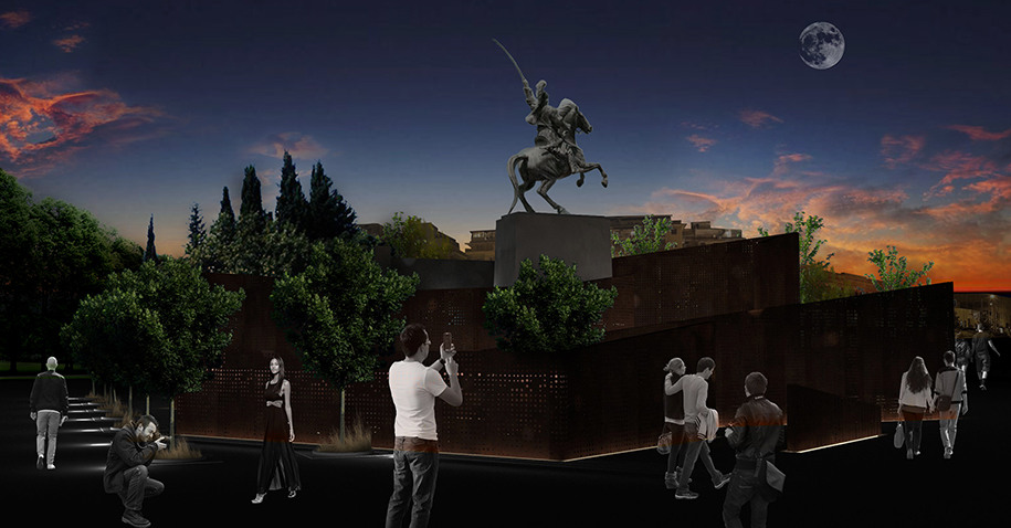 Archisearch C. Karta, K. Paloubis and E. Papanikolaou win 1st Place for the redesign of the base of the statue of T. Kolokotroni in Tripoli, Greece.