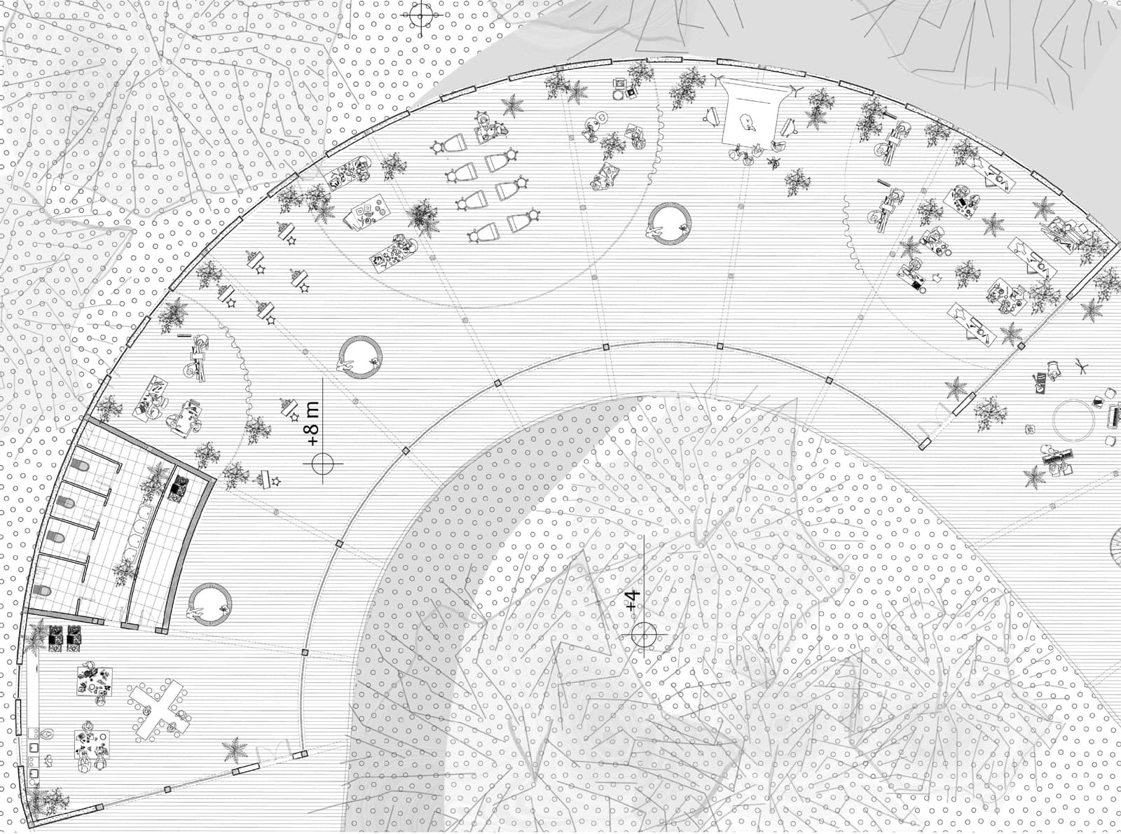 Archisearch Figure 7 Zoom-in – Floor plan of new School of Arts (space analysis)