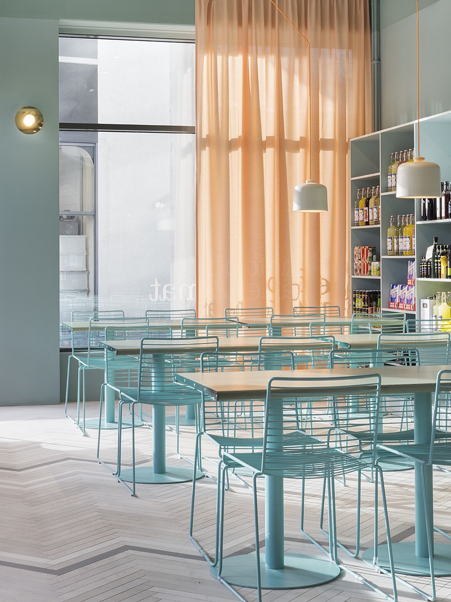 Archisearch Scandinavian Heritage Meets Pastel Flair in FineFood Restaurant / Note Design Studio