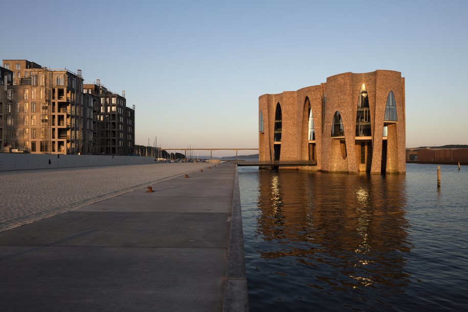 Archisearch Fjordenhus, first building by Olafur Eliasson and Sebastian Behmann with Studio Olafur Eliasson, open in Vejle, Denmark.