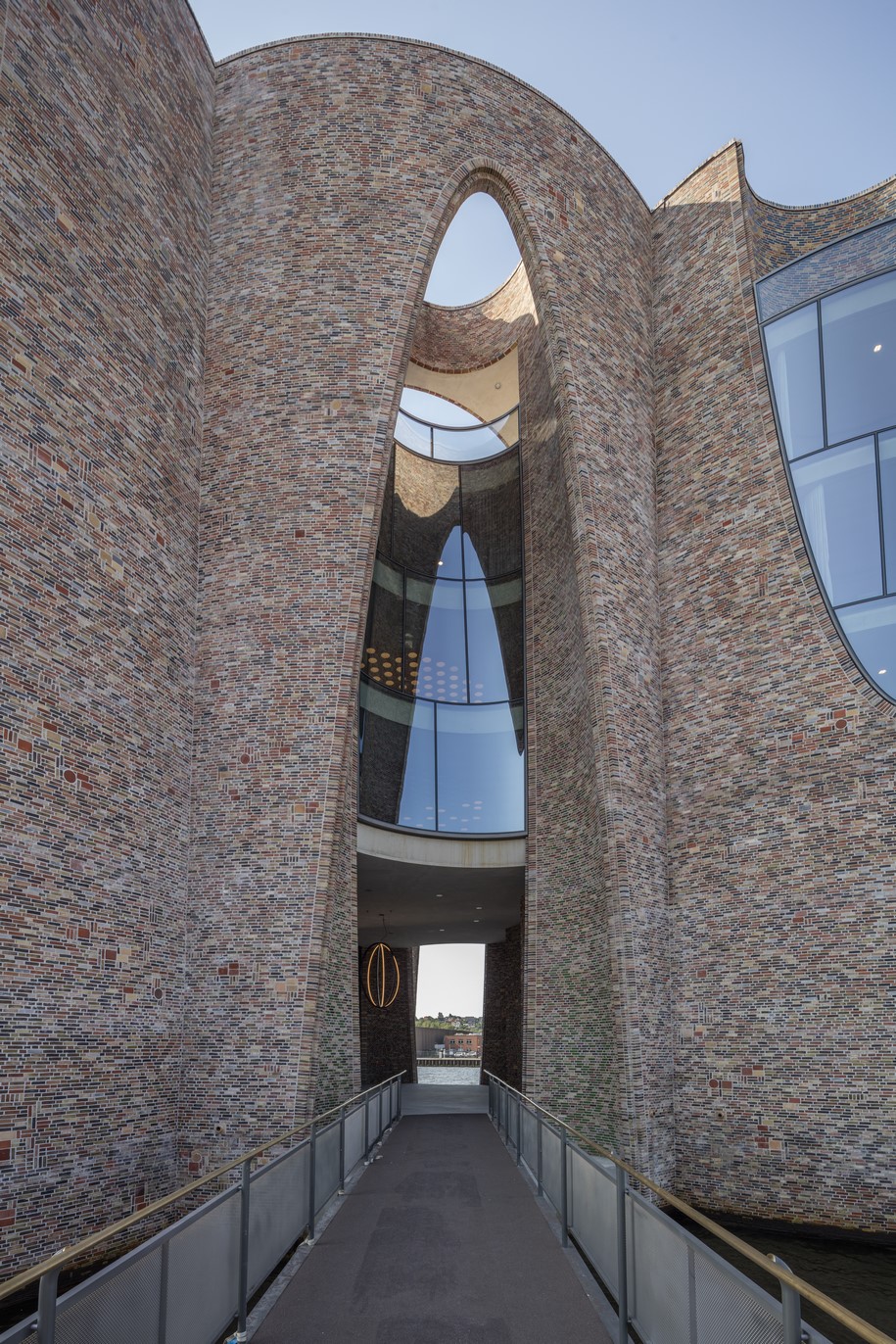 Archisearch Fjordenhus, first building by Olafur Eliasson and Sebastian Behmann with Studio Olafur Eliasson, open in Vejle, Denmark.