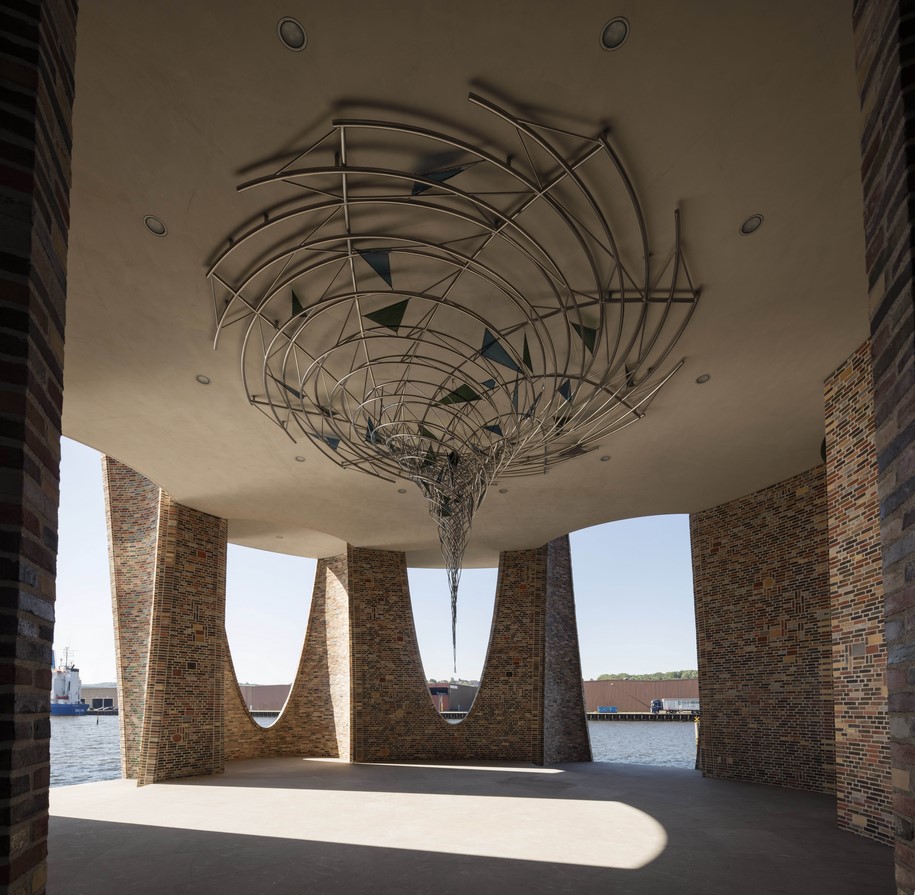 Archisearch Fjordenhus, first building by Olafur Eliasson and Sebastian Behmann with Studio Olafur Eliasson, open in Vejle, Denmark.