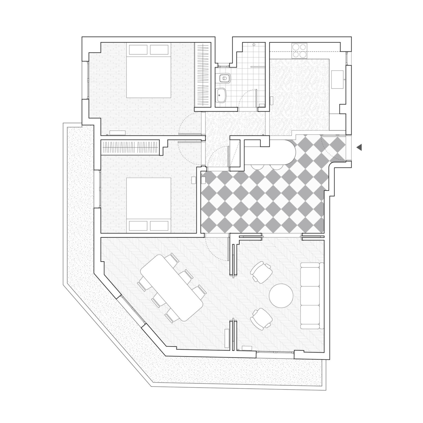 Archisearch Chamfer Apartment in Ampelokipoi, Athens | Harris Vamvakas