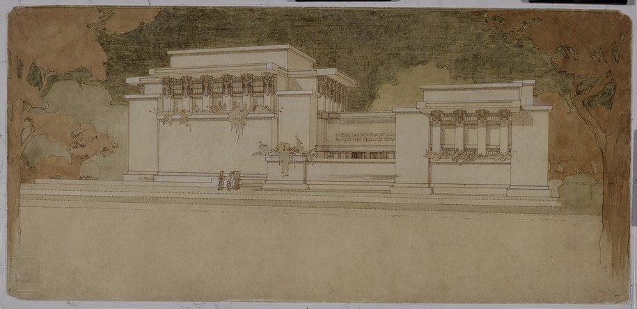 Frank Lloyd Wright, MoMA, modern architecture, modernism, 20th century, New York, exhibition, archive, drawings