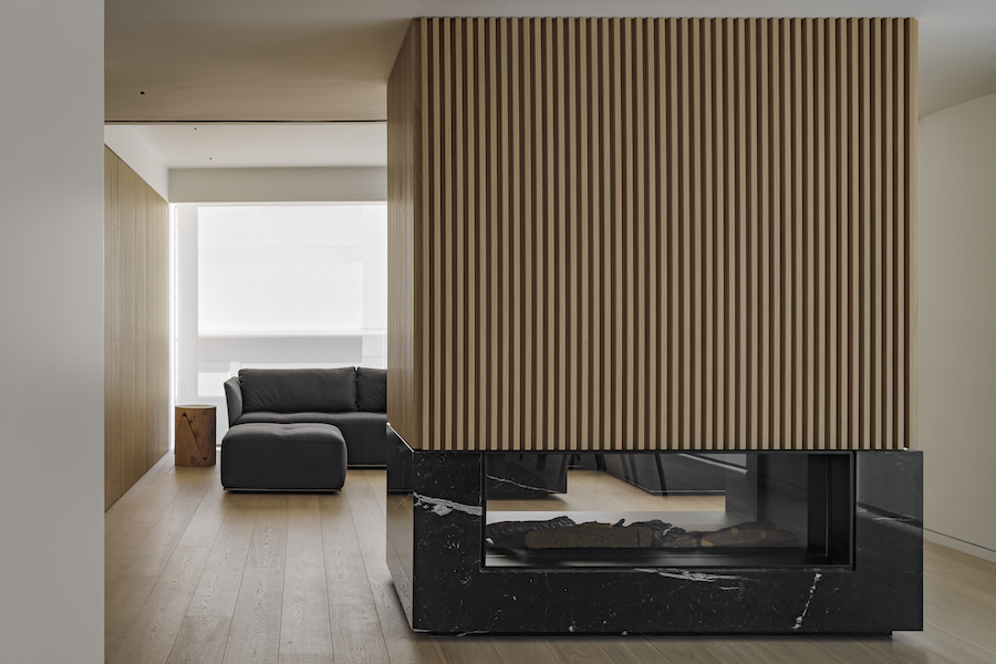 Archisearch Gkotsis Serafimidou architects designed a wooden clad apartment interior in Glyfada