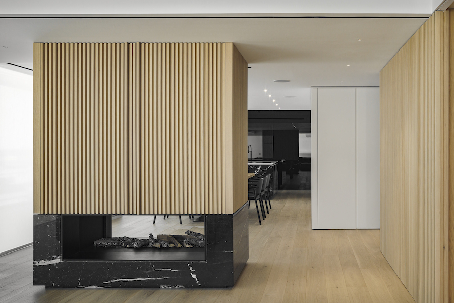 Archisearch Gkotsis Serafimidou architects designed a wooden clad apartment interior in Glyfada