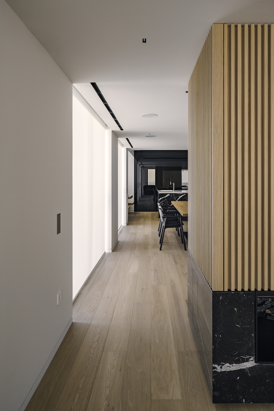 Archisearch Gkotsis Serafimidou architects designed a wooden clad apartment interior in Glyfada