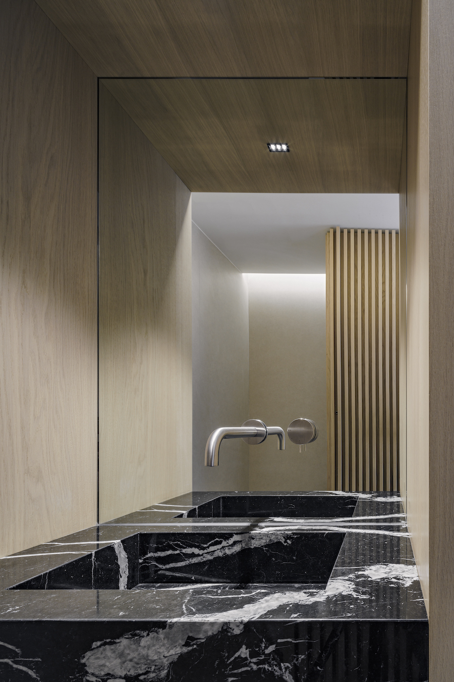 Archisearch Gkotsis Serafimidou architects designed a wooden clad apartment interior in Glyfada